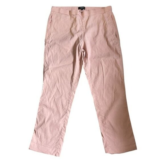 Theory Light Pink Linen Blend Cropped Pants US 6 - Picture 1 of 5